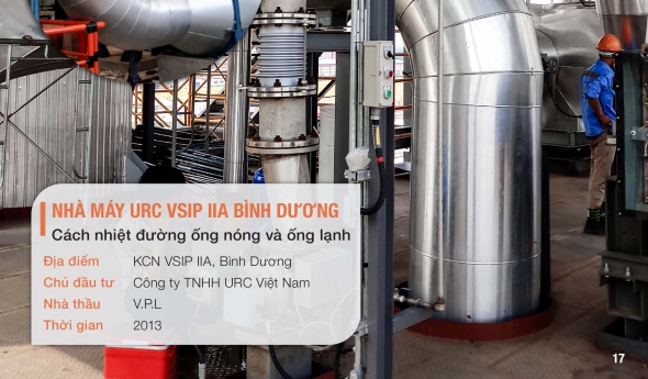 Dự án cách nhiệt nhà máy URC VSIP IIA Bình Dương